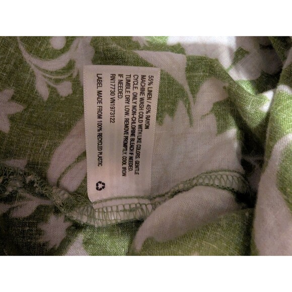 Ava & Viv Women's green floral print Plus Size Short Sleeve Blouse 3X - Picture 12 of 13